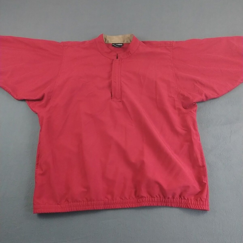 Roche Sports Jacket Men Large Burgundy Golf‎ Outdoors 1/4 Zip Hiking Lightweight